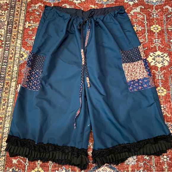 Upcycled Reworked Bloomers Boho Shabby Chic Oversized Baggy Drawstring Pants - Picture 3 of 9